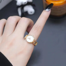 Load image into Gallery viewer, 2023 Unique Imitation Watch Design with Gold Color Open Ring, Gothic Girls' Fashion Jewelry For Women Party Luxury Accessories
