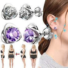 Load image into Gallery viewer, Acupressure Slimming Earrings Healthcare Weight Loss Stud Earring Healthy Stimulating Acupoints Gallstone Clip Magnetic Therapy

