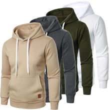 Load image into Gallery viewer, Men’s Casual Lightweight Hoodie – Solid Color Drawstring Pullover Sweatshirt for Streetwear &amp; Outdoor Style
