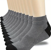 Load image into Gallery viewer, 10PCS Men’s Mid-Calf Cotton Socks – Solid Color, Versatile for All Seasons

