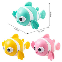 Load image into Gallery viewer, Bath Toys Cute Swimming Clown Fish Bath Toy for Toddlers Floating Wind Up Toys for Boy Girl New Born Baby Bathtub Toddler Toys
