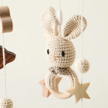 Load image into Gallery viewer, Baby Wooden Bed Bell Cartoon Rabbit Mobile

