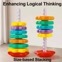 将图片加载到图库查看器，Baby Rotating Rainbow Tower Montessori Stacking Toy
