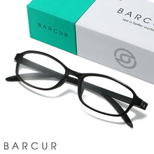 将图片加载到图库查看器，BARCUR Original Classic Presbyopia Glasses for Men and Women High-Quality Plastic Frame with Hinge Splicing Pattern and Mirror Legs Transparent AC Lenses for Reading
