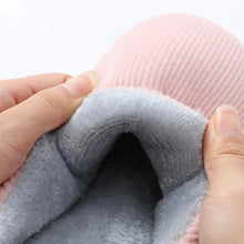 Load image into Gallery viewer, Thick Sole Home Indoor Outside Men And Women Couples Winter Household Warm Fluffy Slippers High Heels Plush Cotton Shoes Ladies
