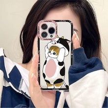 将图片加载到图库查看器，Cute Cat Phone Case For Iphone 11 12 13 Mini Pro Max 14 Pro Max Case Shell Cartoon Patterned Case Cover Soft Clear Cover Flexible Ultra Slim Anti-scratch Bumper Protective Cover For Iphone
