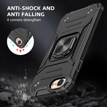 Load image into Gallery viewer, Magnetic Metal Ring Stand Holder Phone Case Cover For iPhone 11 12 13 14 Pro Max Xs XR X 8 7 6 6s Plus Rotating Ring Kickstand Fit Magnetic Car Mount Heavy Duty Dual Layer Shockproof Phone Case
