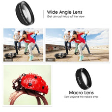将图片加载到图库查看器，Macro lens for Nails Mobile Phone Lens 0.45X Wide Angle Lens &amp; 12.5X Macro HD Camera Lens Universal for iPhone Android Phone
