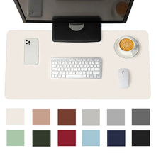 Load image into Gallery viewer, Large White PU Leather Mouse Pad – Waterproof Non-Slip Gaming Desk Mat for Keyboard &amp; Computer Setup
