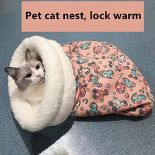 Load image into Gallery viewer, Autumn Winter Cat Kennel – Closed Cozy Sleeping Bag for Cats
