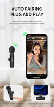 Load image into Gallery viewer, Basix Wireless Lavalier Microphone Audio Recording Mini Replaceable Windproof Wool Microphone for iPhone16 Shoot vlog YouTube
