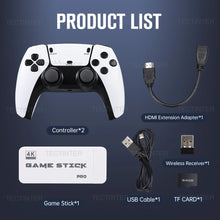 将图片加载到图库查看器，M15 4K Game Stick Mini Video Games Consoles Retro Handheld 20000 Games Player HD Video Game Stick 2.4G Double Wireless Controlle
