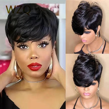 Load image into Gallery viewer, Short Bob Wig Pixie Cut Straight Human Hair Wigs For Women Natural Color Human Hair Accessories Glueless Wig Ready To Wear Sale
