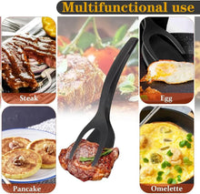 Load image into Gallery viewer, 2-in-1 Grip Flip Spatula Tongs - Non-Stick Nylon Egg Flipper &amp; Cooking Tool
