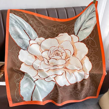 Load image into Gallery viewer, 90x90cm Square Silk-Feel Scarf – Luxury Women’s Shawl &amp; Head Wrap
