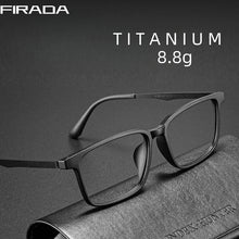 Load image into Gallery viewer, FIRADA Retro Titanium Square Glasses – Comfortable Men’s Eyewear
