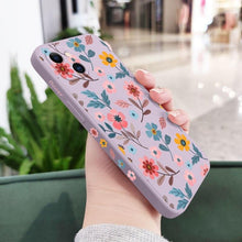 Load image into Gallery viewer, Brilliant Flowers Phone Case For iPhone 14 13 Pro Max Mini Cute Multicolored Flowers Pattern Cover Slim Silicone Shockproof Bumper Back Cover
