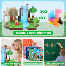 Load image into Gallery viewer, Magnetic Blocks - Build Mine Magnet World Edition Magnetic Cubes Construction Toys for Boys Girls STEM Montessori Sensory Toys
