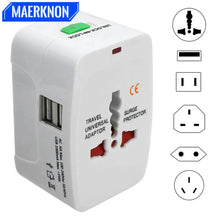 Load image into Gallery viewer, All-in-One International Plug Adapter – Universal Travel Power Converter with 2 USB &amp; Type-C Ports (AU/US/UK/EU)
