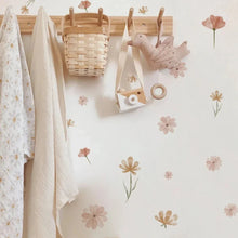 Load image into Gallery viewer, Boho Flowers Wall Stickers Child Watercolor Bedroom Living Room Home Decor Art Eco-frienly Removable Decals PVC Murals

