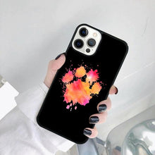 将图片加载到图库查看器，Dog Foot Print Colorful Pattern Phone Case For Iphone 14 Se 2020 Xr Xs 11 12 13 Mini Pro Max 6 7 8 Plus  Ultra Designer Printed Hard Back Case
