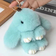Load image into Gallery viewer, 15cm Rabbit Fur Keychain – Cute Bag &amp; Car Pendant Accessory for Women
