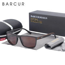 将图片加载到图库查看器，BARCUR Sports Polarized Sunglasses for Men Lightweight TR90 Square Fishing &amp; Travel Eyewear UV400 Protection Men Accessory

