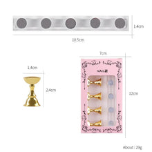 Load image into Gallery viewer, Magnetic Nail Holder Set - 5/30pcs False Nail Tip Practice Stand with Crystal Base
