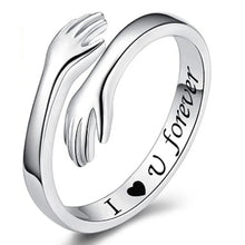 Load image into Gallery viewer, "I Love You Forever" Geometric Hug Ring Jewelry Men's and Women's Fashion Gothic Hip-hop Fashion Jewelry Gift Wholesale
