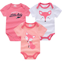 Load image into Gallery viewer, 3/6 PCS Baby Cotton Bodysuits Set Short Sleeve Summer Outfits for Newborn Boys &amp; Girls 0–12 Months
