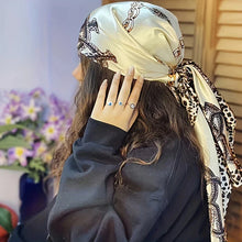 Load image into Gallery viewer, Satin Square Scarf – Elegant 2025 Print Hijab, Shawl &amp; Hair Wrap
