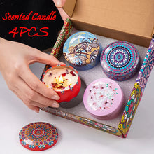 Load image into Gallery viewer, 4Pcs/Box Scented Candle Set Gift Islamic Arabian Patterns Fragrance Candle Jar DIY Smokeless Couples Romantic Incense Candles
