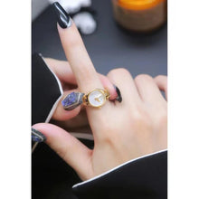 Load image into Gallery viewer, 2023 Unique Imitation Watch Design with Gold Color Open Ring, Gothic Girls' Fashion Jewelry For Women Party Luxury Accessories
