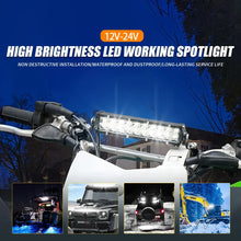 Load image into Gallery viewer, Motorcycle Headlight Light Handlebar LED Light Bar Set 60W LED With switch Kit Fits Most 7/8” Handlebars White Yellow Flicker
