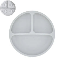 Load image into Gallery viewer, Silicone Baby Sucker Plate &amp; Rice Spoon Set Cute Cartoon Tableware
