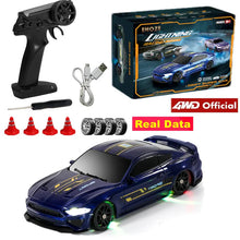 Load image into Gallery viewer, 4WD RC Drift Racing Car - 1/43 Mini High-Speed Electric Car with Gyroscope, Realistic Lights, Remote Control Toy for Kids &amp; Adults
