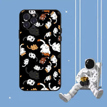 Load image into Gallery viewer, Cat Cute Art Phone Case For Iphone 8 7 6 6s Plus X Se 2020 Xr Xs 14 11 12 13 Mini Pro Max Mobile Case  Transparent Soft Protective Clear Case Compatible For Iphone
