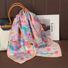 Load image into Gallery viewer, Luxury Satin Silk Square Scarf – Shawl, Hijab &amp; Fashion Wrap 2023
