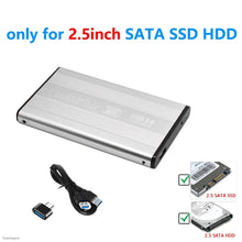 Load image into Gallery viewer, USB to SATA IDE HDD SSD 2.5/3.5 inch Adapter Hard Drive Enclosure USB3.0 Case HD External Solid State Hard Disk Box Adapter
