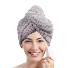Load image into Gallery viewer, Absorbent Hair Towel Wrap – Quick-Dry Textured Cap for Women
