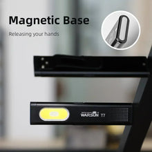 Load image into Gallery viewer, Warsun LED Keychain Flashlight USB-C Rechargeable 600Lm Portable Mini Torch Light Pocket Lantern Flood Work Light With Magnet
