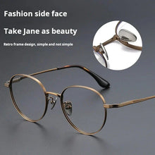 Load image into Gallery viewer, YIMARUILI Luxury Titanium Round Glasses – Retro Wide-Rimmed Frame
