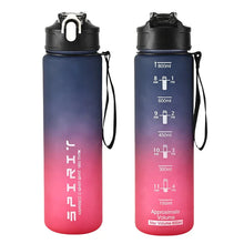 Load image into Gallery viewer, 800ML Large Capacity Sports Water Bottle | Leak-Proof BPA-Free Plastic Jug with Straw &amp; Rope for Gym, Outdoor &amp; Travel

