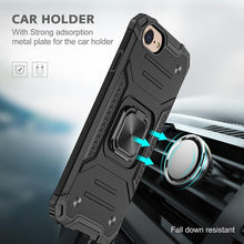 Load image into Gallery viewer, Magnetic Metal Ring Stand Holder Phone Case Cover For iPhone 11 12 13 14 Pro Max Xs XR X 8 7 6 6s Plus Rotating Ring Kickstand Fit Magnetic Car Mount Heavy Duty Dual Layer Shockproof Phone Case
