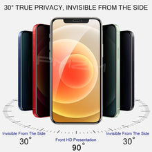 将图片加载到图库查看器，3Pcs Privacy Glass For iPhone 11 12 13 Pro Max Screen Protectors Anti-spy Tempered Glass For iPhone XR XS Max Se 6 7 8 Plus Tempered Glass Anti Spy Privacy Glass Screen Protector For iPhone
