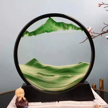 Load image into Gallery viewer, 3D Moving Sand Art Picture - Round Glass Deep Sea Sandscape Hourglass for Home &amp; Office Decor
