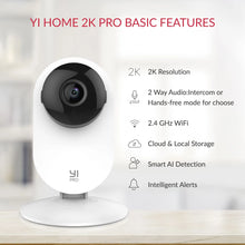 Load image into Gallery viewer, YI Pro 2K 2PC Home Security Camera Kit Indoor with Person Vehicle Pet Smart Detection for Baby Monitor Clear Night  Vision
