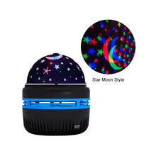 Load image into Gallery viewer, LED Starry Sky Projector Lamp – USB Rotating Night Light
