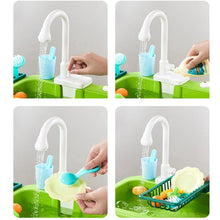 Load image into Gallery viewer, Kids Kitchen Sink Toys Electric Dishwasher Playing Toy With Running Water Pretend Play Food Fishing Toy Role Playing Girls Gift
