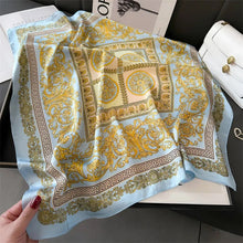 Load image into Gallery viewer, Four Seasons Print Silk Scarf – 70x70cm Luxury Headband &amp; Shawl
